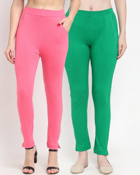 Buy Pink Leggings for Women by Rangita Online | Ajio.com
