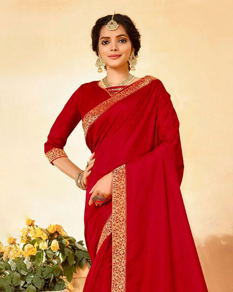 Buy Red Sarees for Women by Yurigo World Online