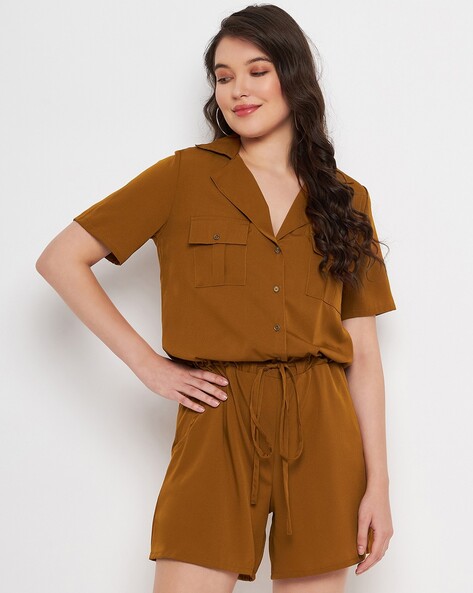 Khaki playsuit best sale