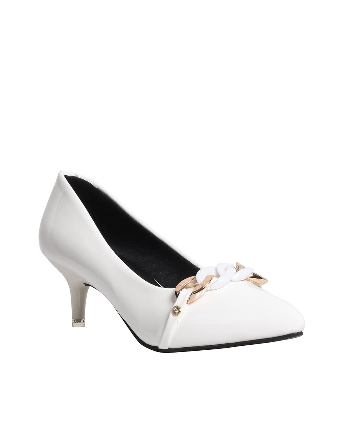Pointed-Toe Kitten Heeled Shoes