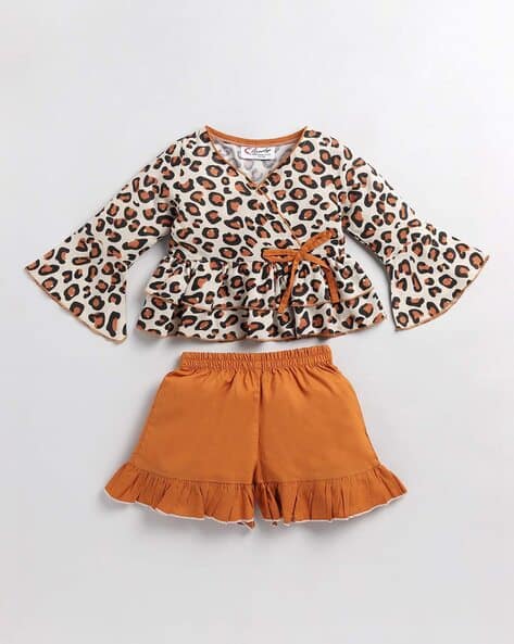 Leopard Print Shorts Shorts Set