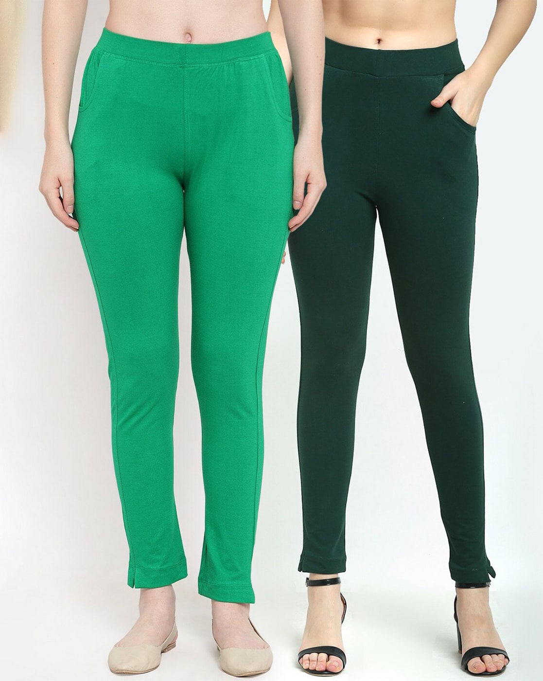 Green Mid Waist 100% Organic Leggings for Women, Work Wear, Slim Fit at Rs  899 in Faridabad