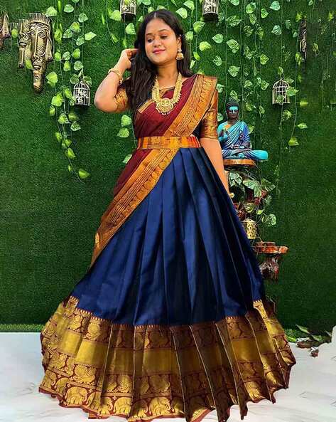 Navy blue color georgette designer lehenga choli buy now – Joshindia