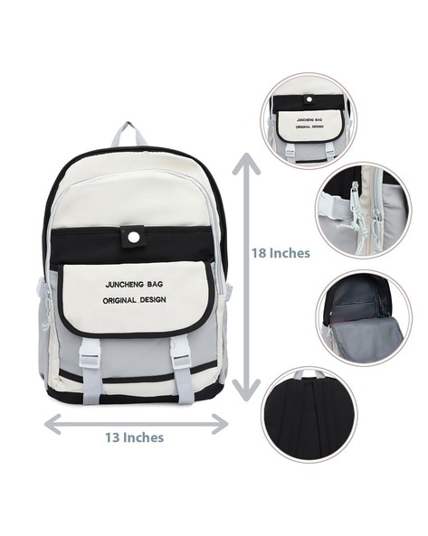 Black and white backpacks for outlet school