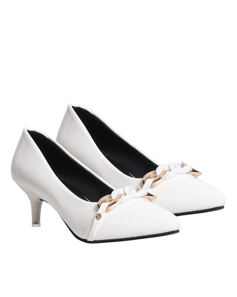 Buy White Heeled Shoes for Women by SHUZ TOUCH Online Ajio