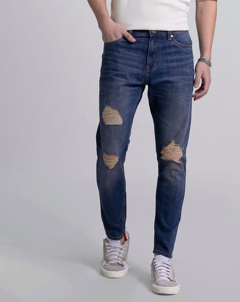 Skinny Fit Ribbed Jeans with Insert Pockets