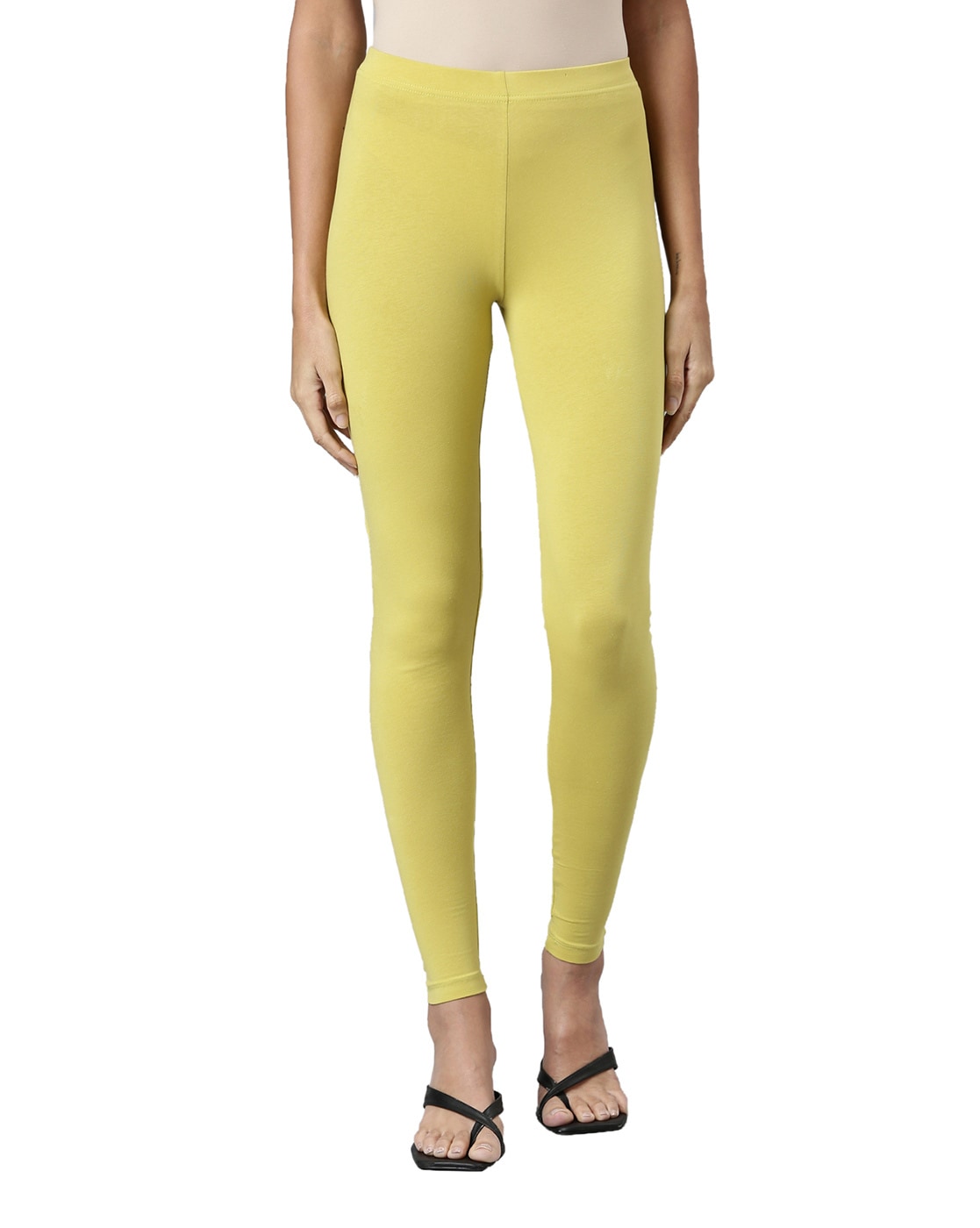 Buy Lime Leggings for Women by GO COLORS Online