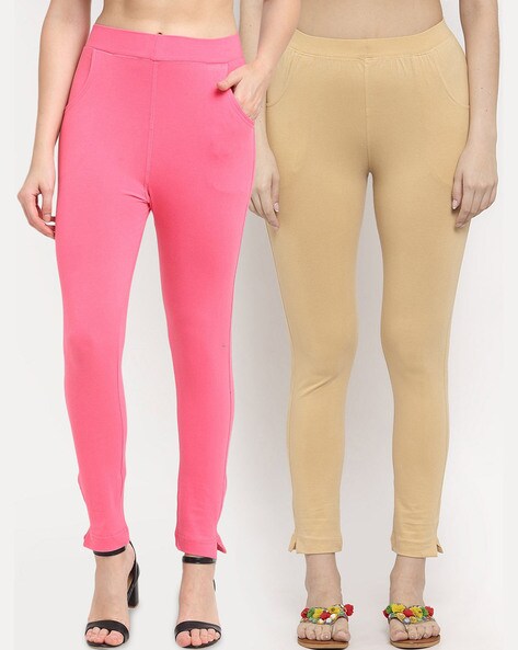 Buy Pink Leggings for Women by VIVID FASHIONS Online | Ajio.com