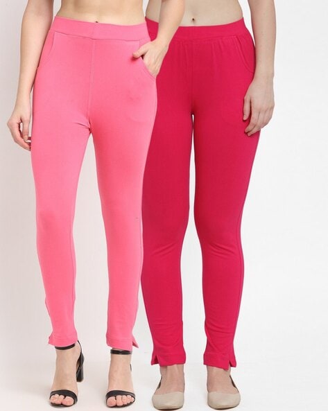 Buy Pink Leggings for Women by AJIO Online