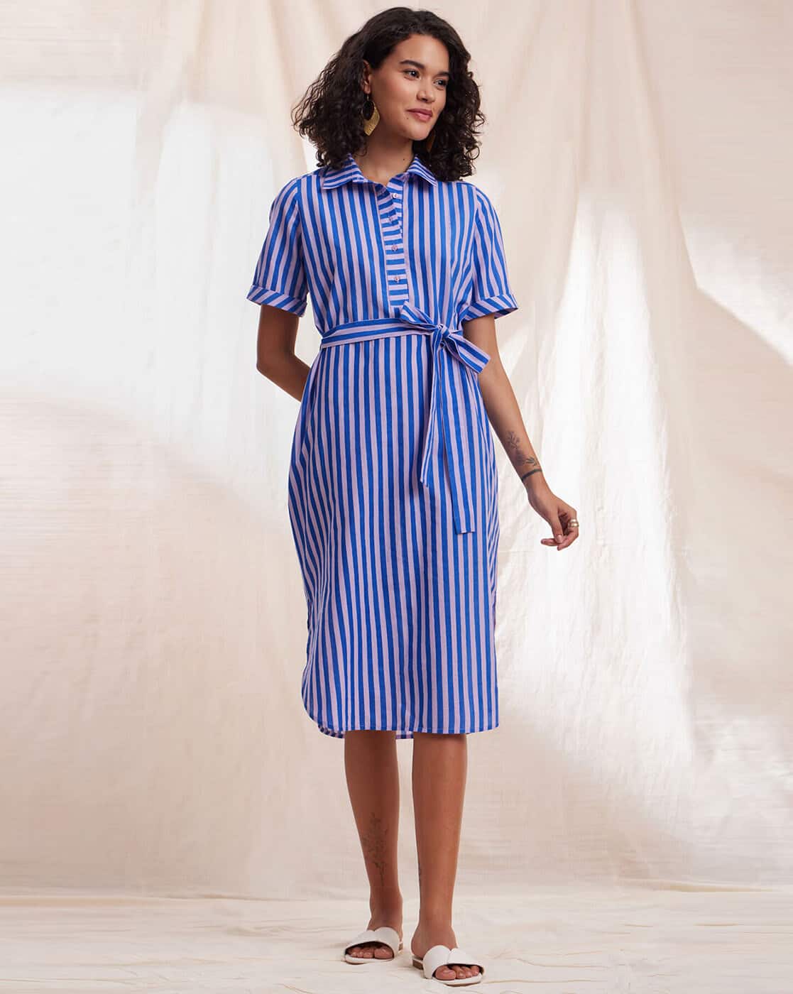 Striped Shirt Dress