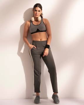 lyra Women Striped Straight Track Pants with Elasticated Waistband-picture-52