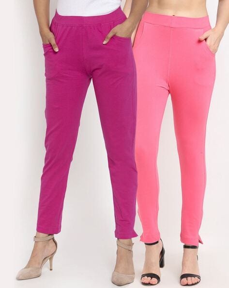 Buy TWIN BIRDS Women Pink Solid Nylon Shimmer Legging Online at Best Prices  in India - JioMart.
