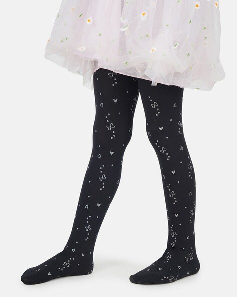 Constellation Embellished Opaque Tights