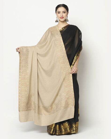 Paisley Printed Shawl with Contrast Border Price in India