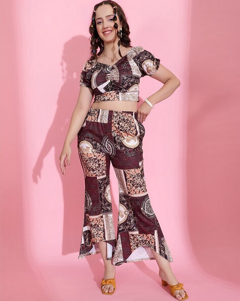 Buy Crop Top Pant Set Online In India -  India