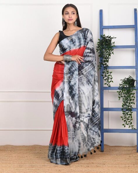 Buy Multicoloured Poly Chiffon Bandhani Tie-Dyed Print Saree Online at  desertcartINDIA