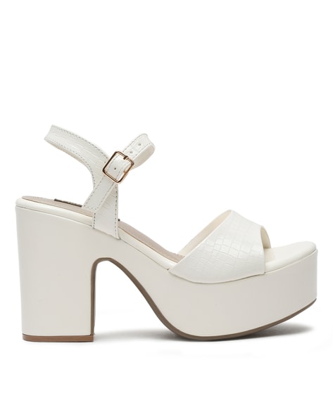 Chunky best sale white sandals