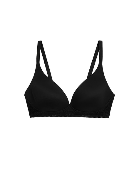 Buy Marks & Spencer Padded Wired Full Coverage Lace Bra -Purple at Rs.1120  online