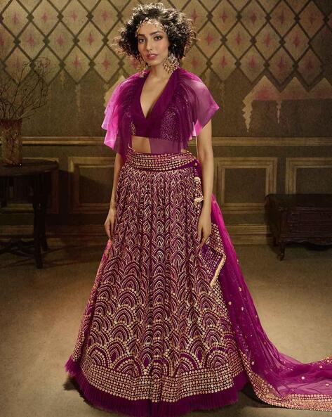 A beautiful wine red lehenga | Latest bridal dresses, Party wear indian  dresses, Wedding lehenga designs