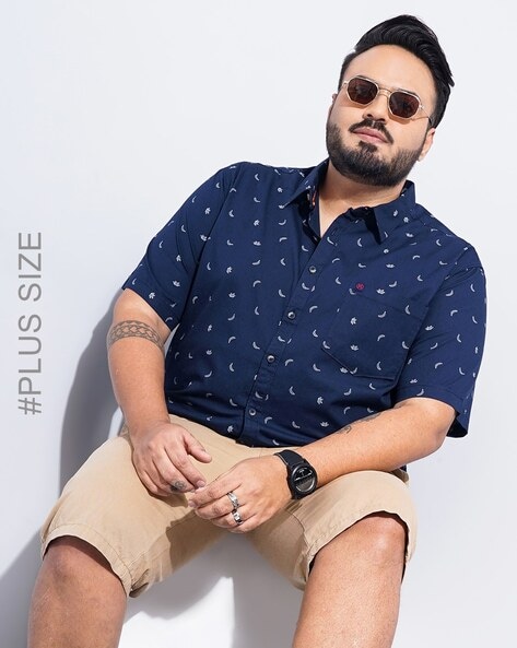 Plus Size Men Short Sleeve Shirt