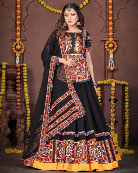 Gold Sequin Blouse and Black Lehenga Set – Shivali Arora