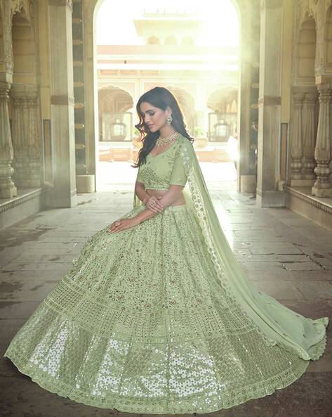 Amazing Green Color Lehenga Choli For Wedding – Joshindia