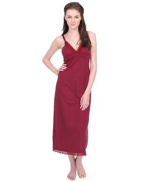 red rose V-Neck Camisole with Lace Trim-picture-42