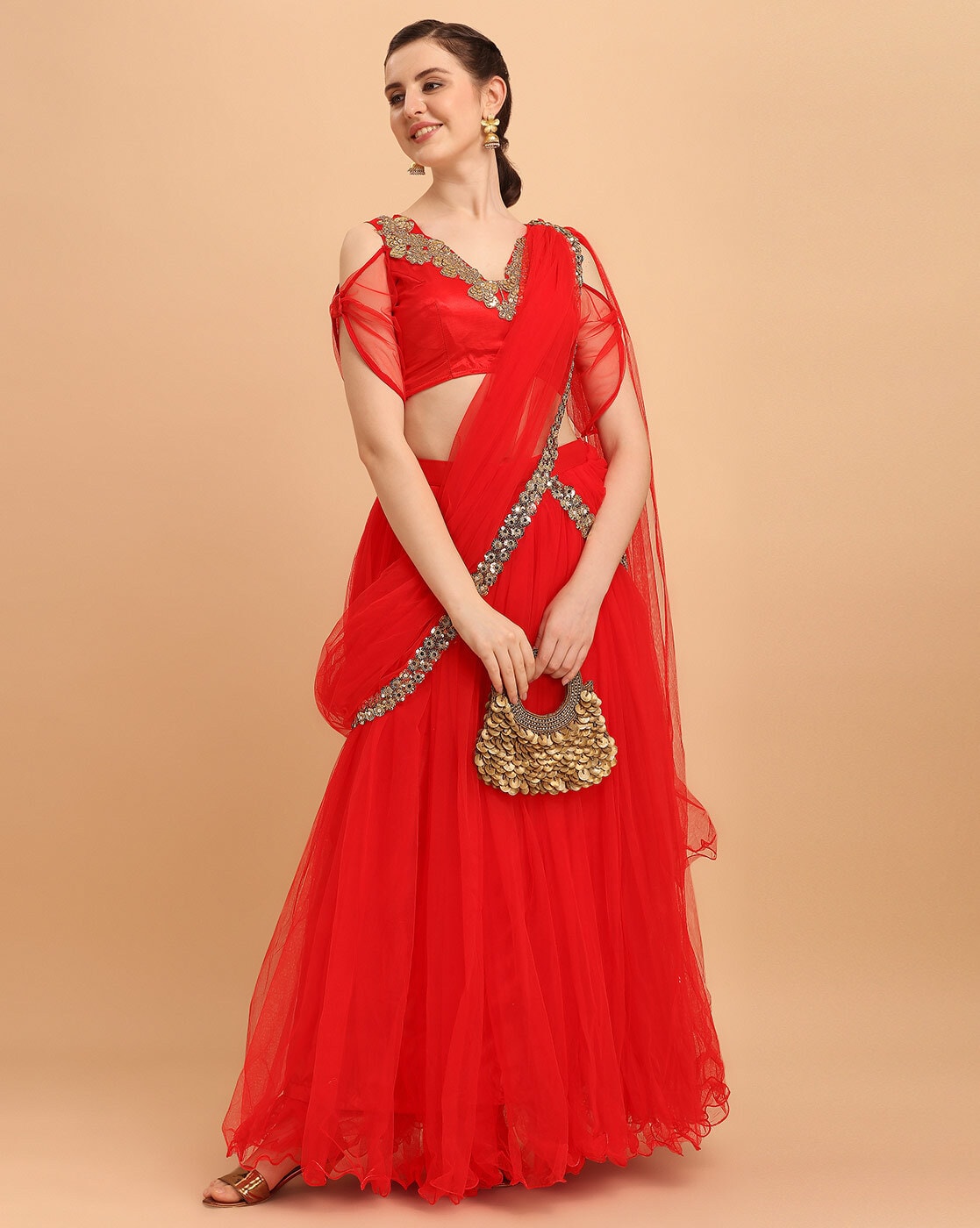 Forget Me Not Lehenga Saree – Eshaani Jayaswal