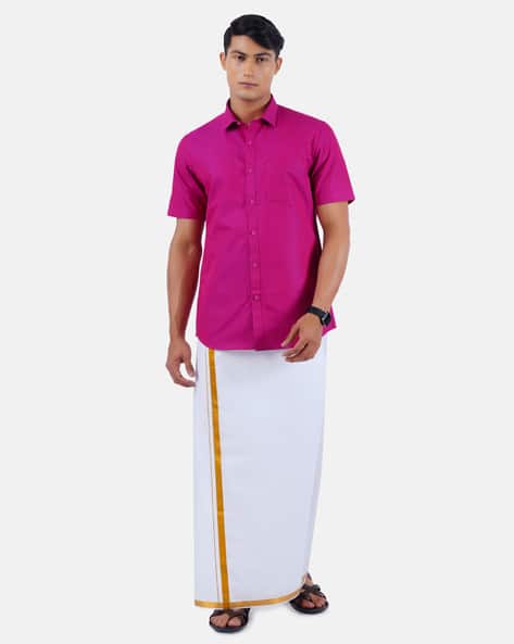 Buy Pink Shirts for Men by Ramraj Cotton Online | Ajio.com
