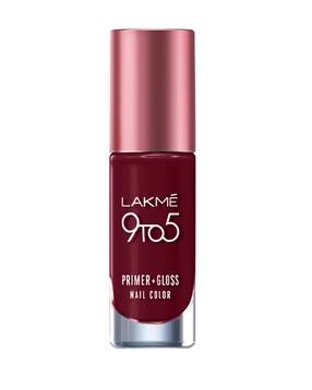 lakme 9 To 5 Primer + Gloss Nail Color - Smokey Crimson-picture-49
