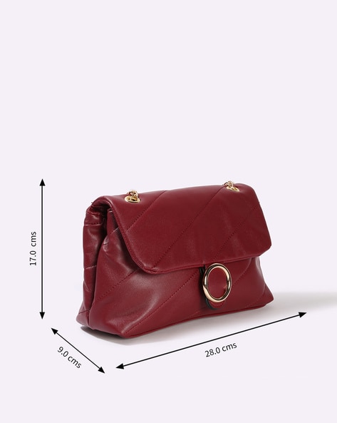 Buy Accessorize London Burgundy Leather Dana Tote Bag at Best Price @ Tata  CLiQ
