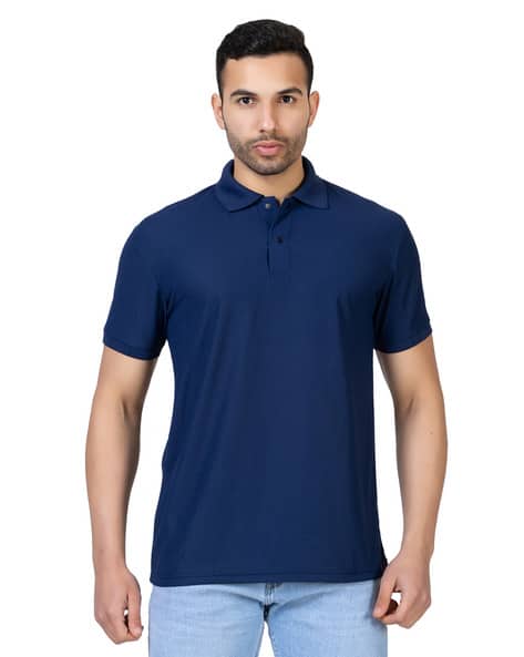 Buy WEARLUSSO Regular Fit Short Sleeves Pol Online | Ajio.com