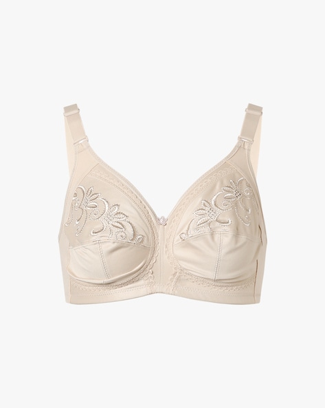 M & S NON WIRED FULL CUP BRA 40F TOTAL SUPPORT BEIGE NATURAL MARKS