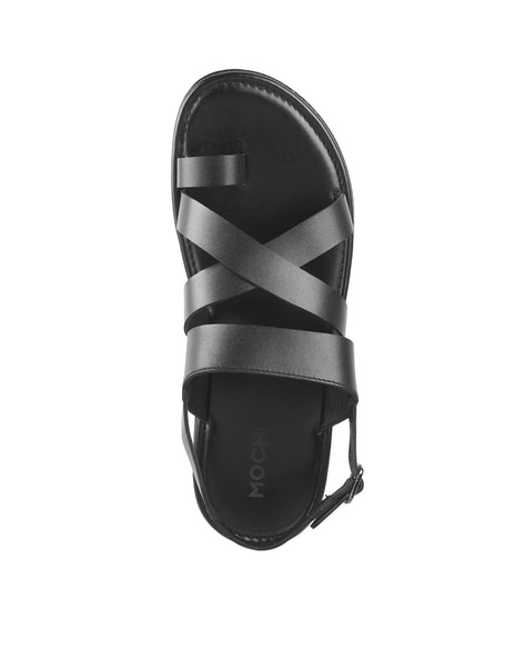 Mochi Men Black Fisherman Sandal UK/6 EU/40 : Amazon.in: Fashion