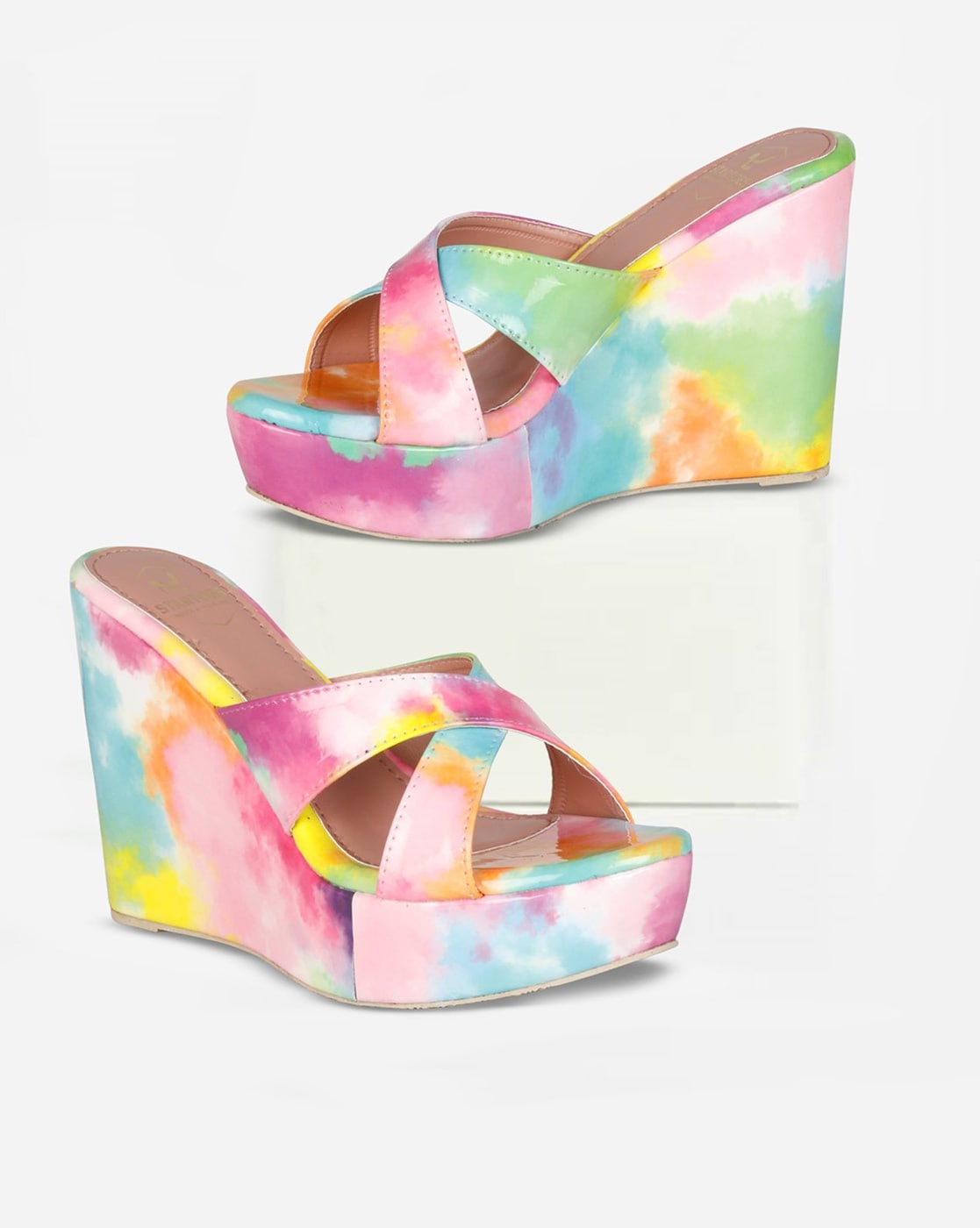 Colorful wedge online sandals