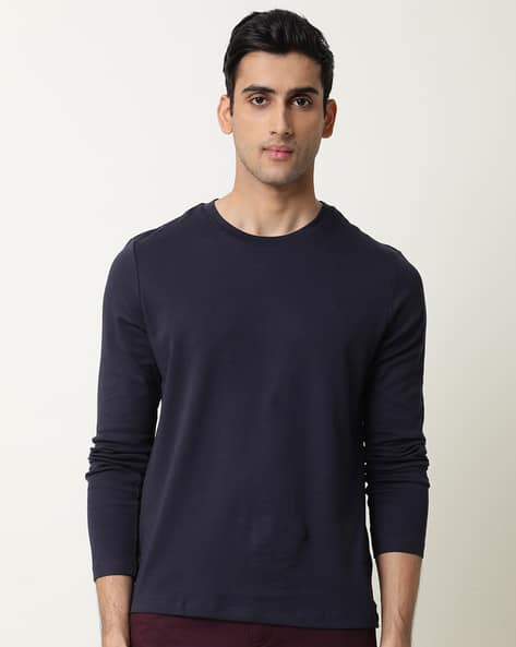 Buy Navy blue Tshirts for Men by Rare Rabbit Online