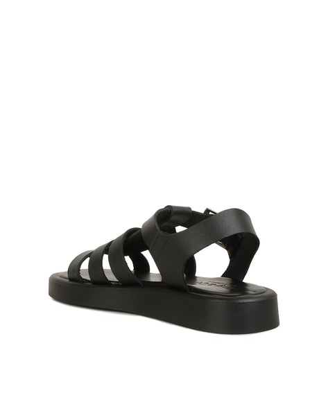 Black velcro online sandals