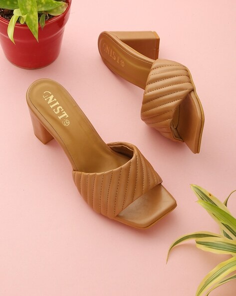 Open toe chunky heel sandals hot sale