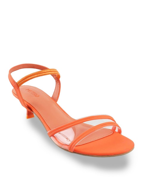 Steve Madden Gabriell Strappy Heeled Sandals in Orange | Lyst Australia