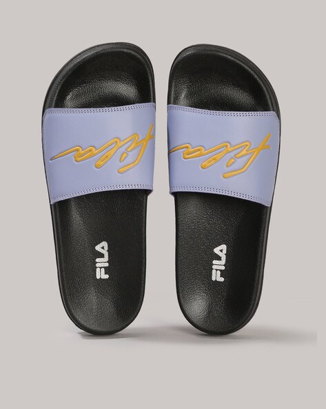 Fila sales embroidered slides