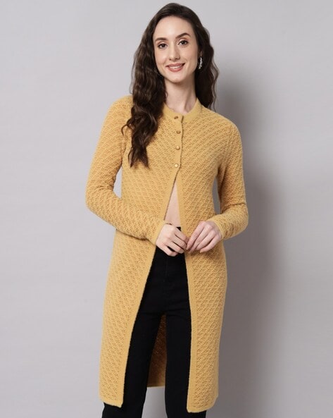 Buy Yellow Sweaters Cardigans for Women by Broowl Online Ajio