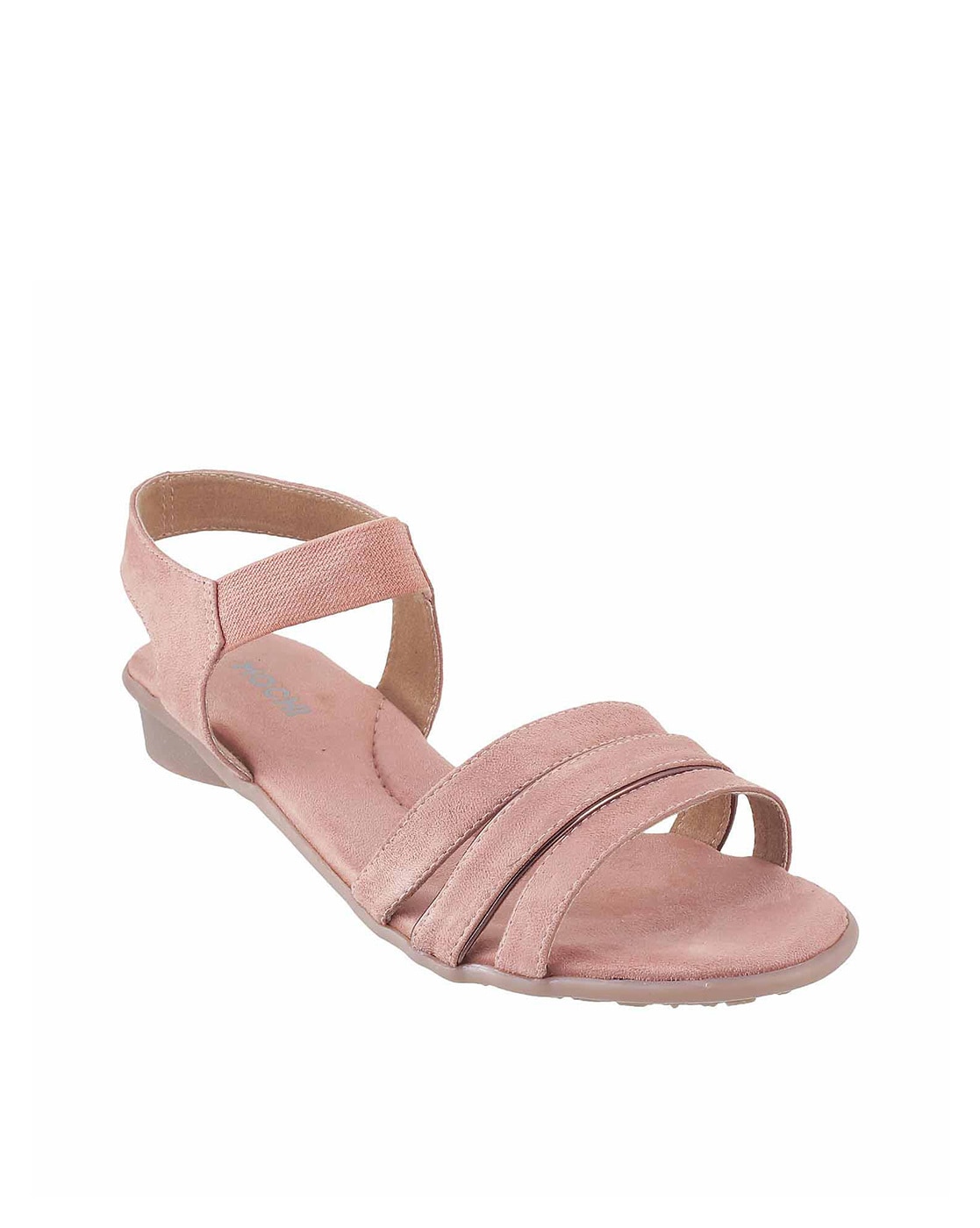 Women's Solid Color Flat Sandals Slingback Ankle Strap - Temu