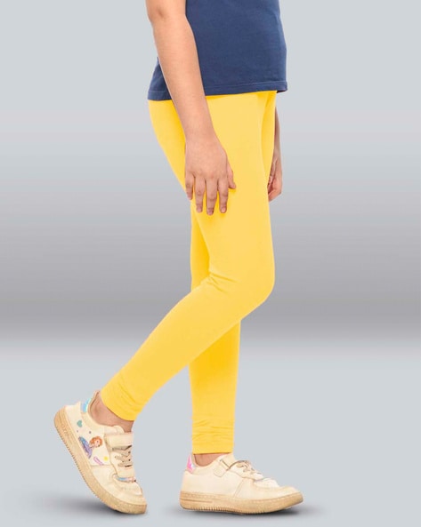 Buy Yellow Leggings for Girls by LYRA Online