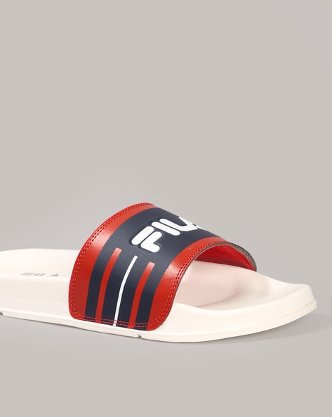 Fila white online slides