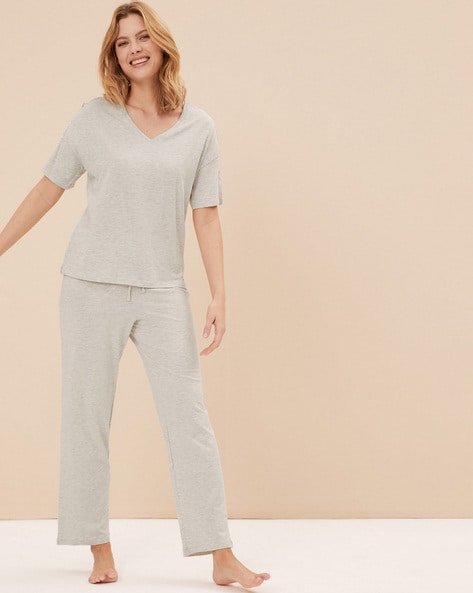 Buy Grey Night&LoungeWearSets for Women by Marks & Spencer Online