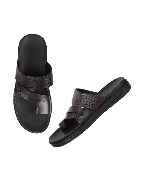 Buy Mochi Men Black Leather Sandals - Sandals for Men 2353023 | Myntra-hancorp34.com.vn