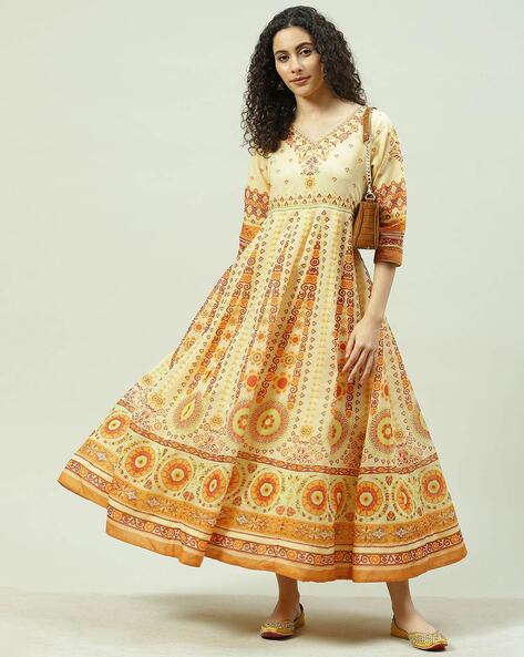 Buy Peach Dress Material for Women by BIBA Online | Ajio.com