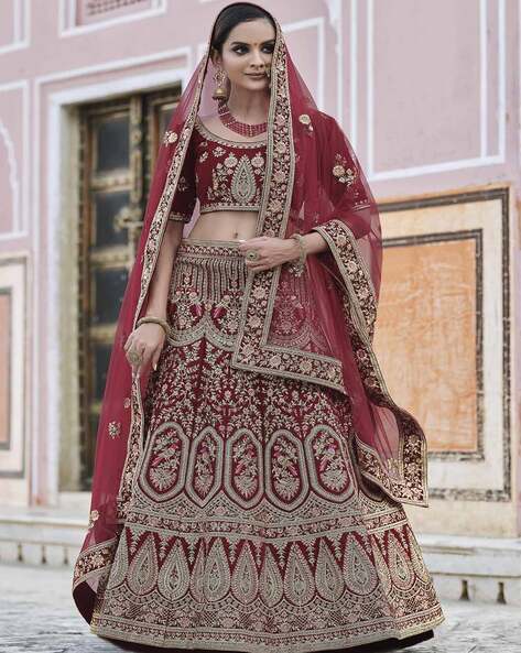 Dark pink lehenga | Indian wedding lehenga | designer summer lehenga. | Raw  silk lehenga, Silk lehenga, Raw silk