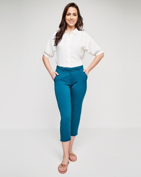Tapered Fit Trousers with Insert Pockets
