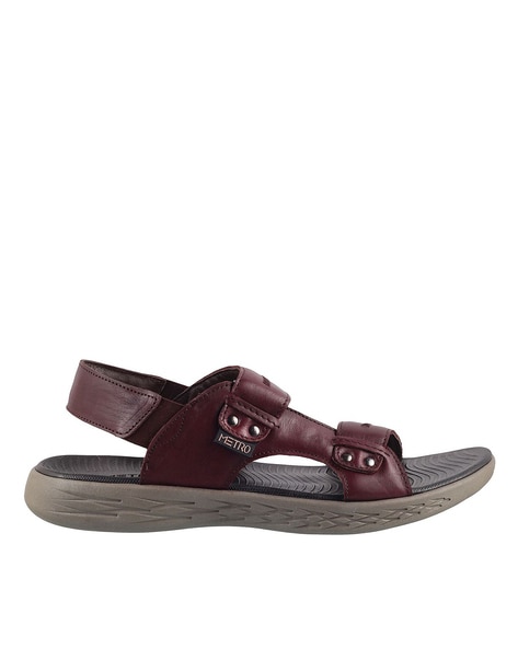 Buy Men Brown Casual Sandals Online | SKU: 62-452050-12-40-Metro Shoes